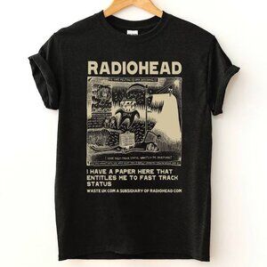 Radiohead Graphic Band T-Shirt Vintage Rock Tee 90